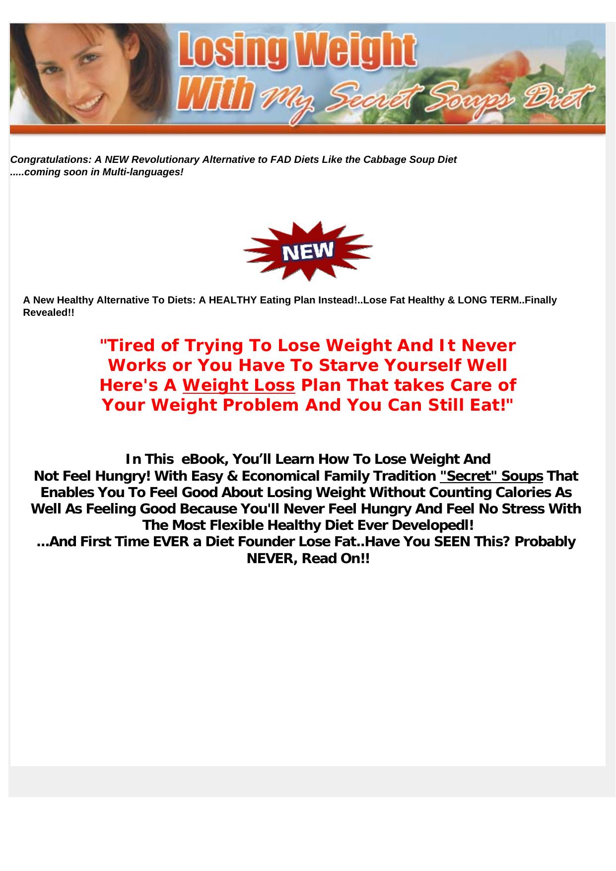New! Lose Weight Healthy With My Secret Soups Diet! by Best of Kuszter's Collection