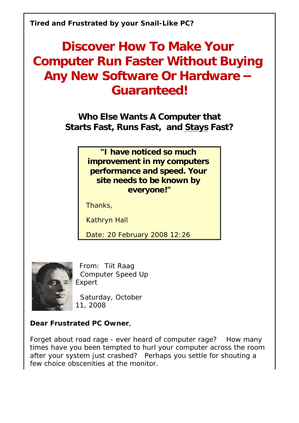 New- Fast Pc Secrets - Eliminate Slow Computer Problems 13 Vids. by Best of Kuszter's Collection