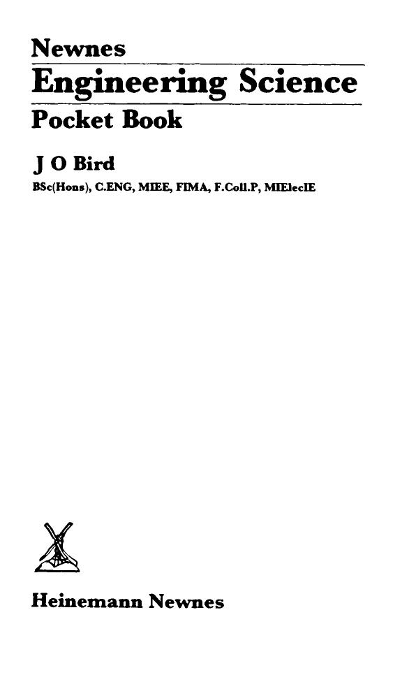 Newnes Engineering Science Pocket Book by J. O. Bird (Auth.)