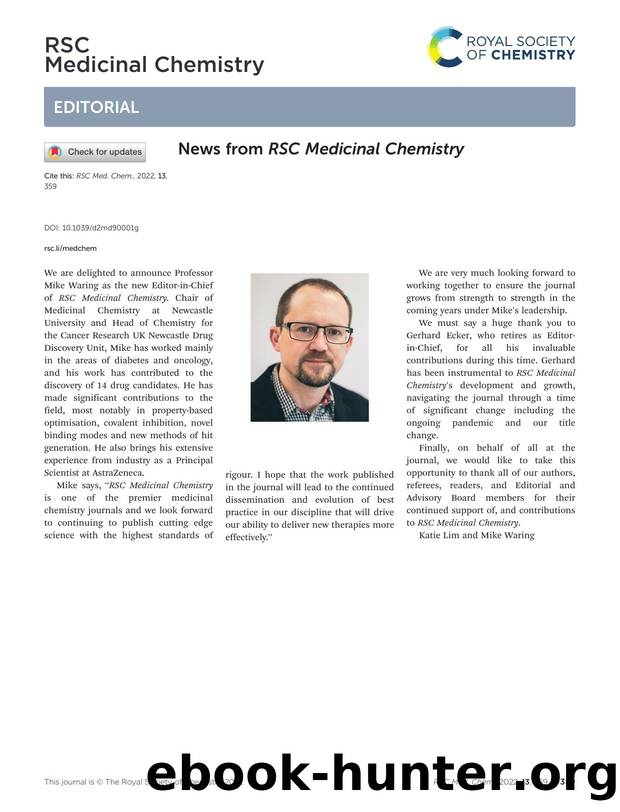 News from RSC Medicinal Chemistry by Unknown