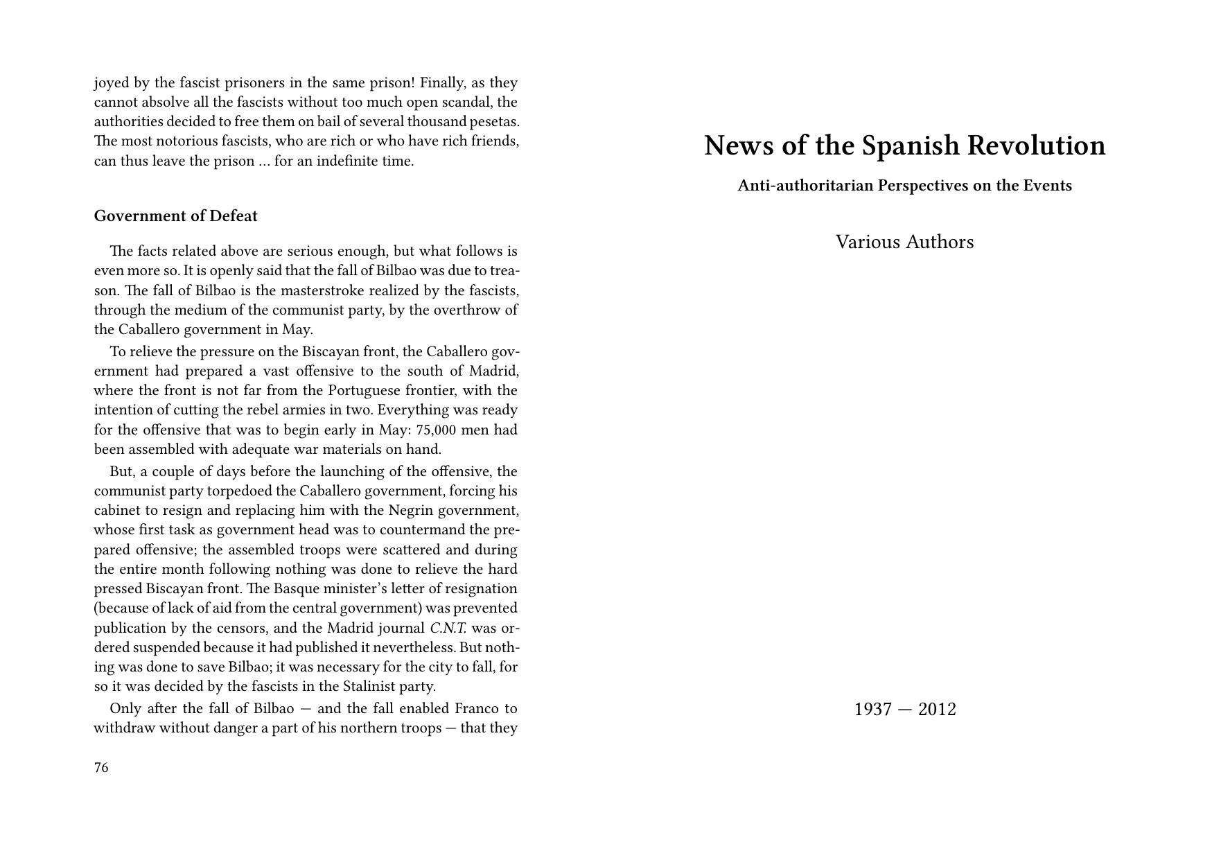 News of the Spanish Revolution by unknow