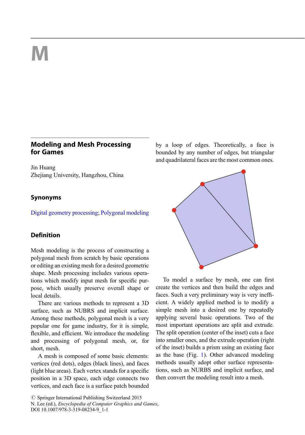 Newton Lee Eds Encyclopedia Of Computer Graphics And Games Springer International Publishing by 4<8=8AB@0B>@