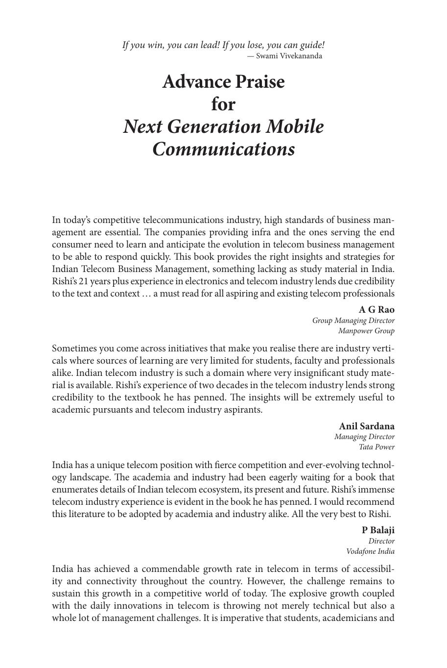Next Gen Mobile Communication by R. Kappal