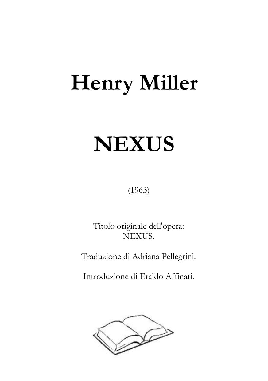 Nexus by Henry Miller