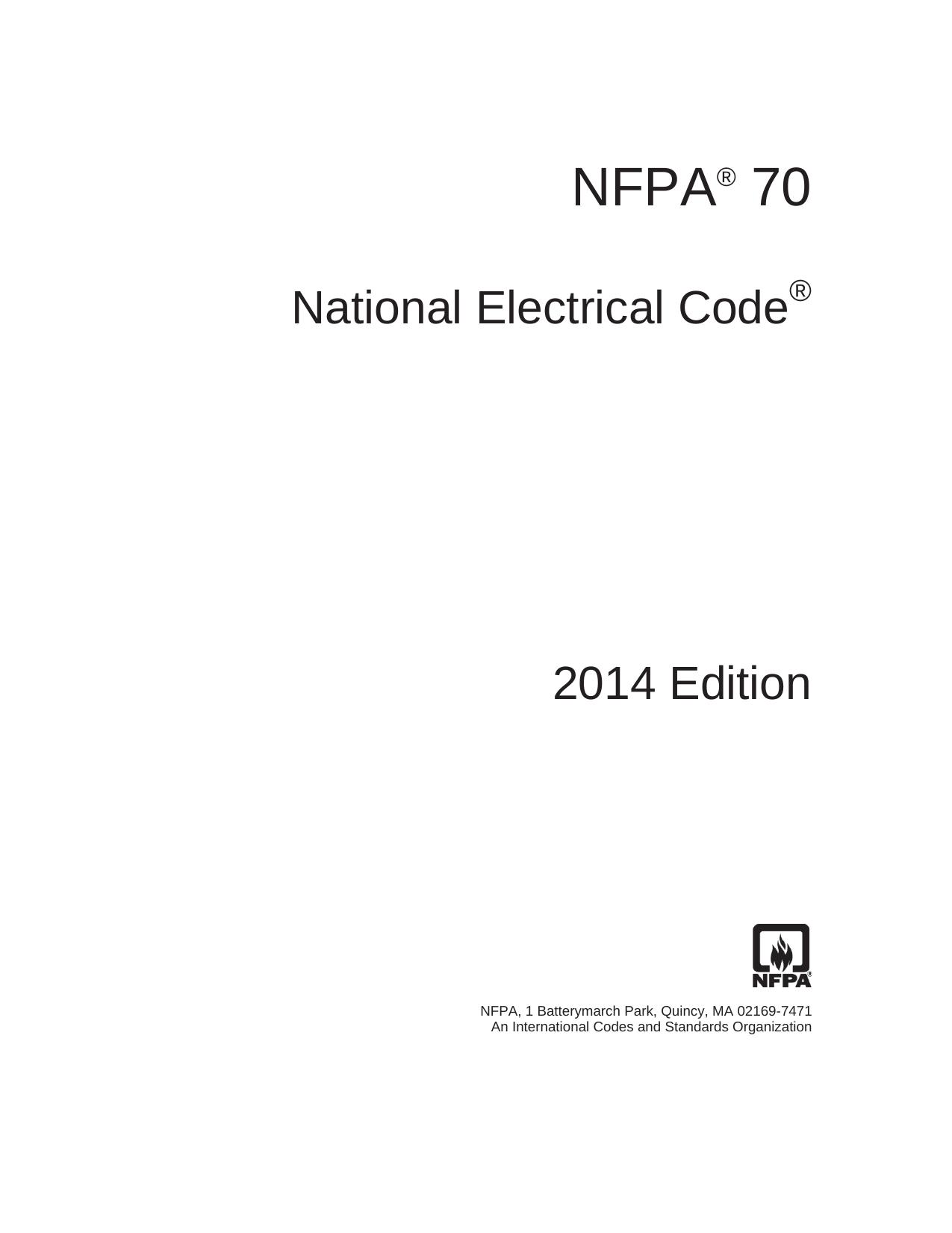 Nfpa 70 National Electrical Code by Unknown