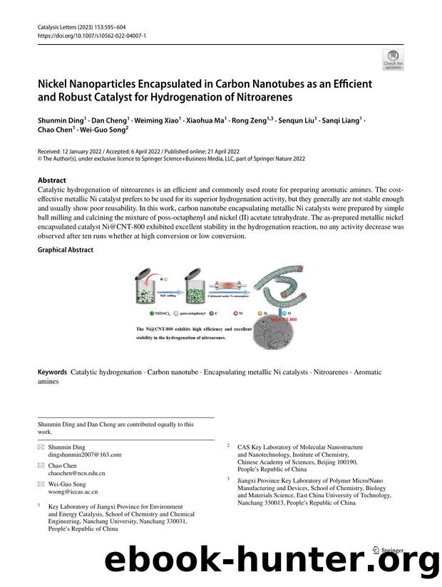 Nickel Nanoparticles Encapsulated in Carbon Nanotubes as an Efficient and Robust Catalyst for Hydrogenation of Nitroarenes by unknow
