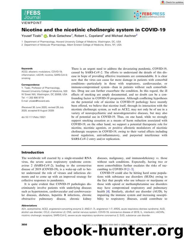 Nicotine and the nicotinic cholinergic system in COVIDâ19 by Unknown