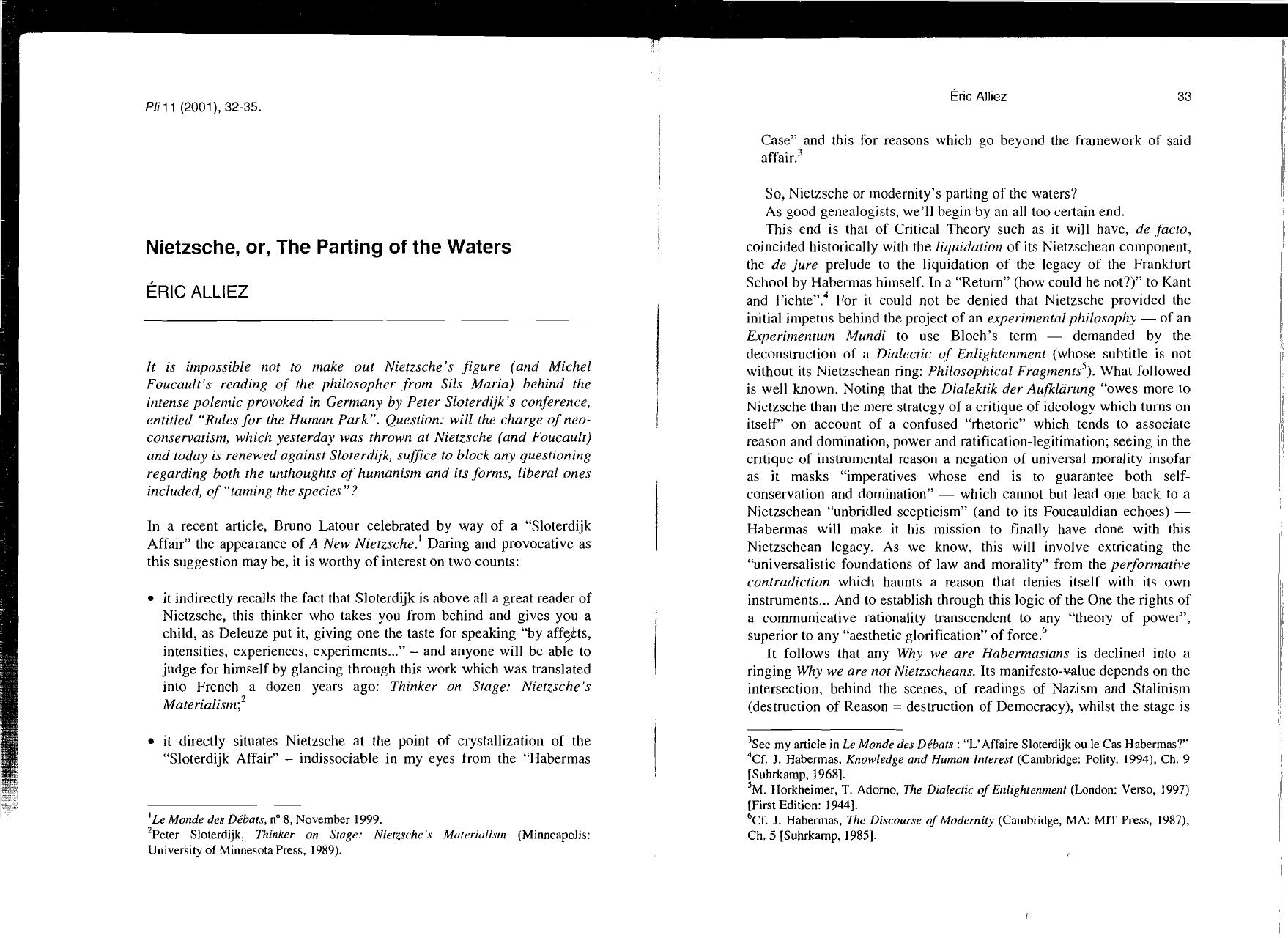 Nietzsche [Or The Parting Of The Waters] by Unknown