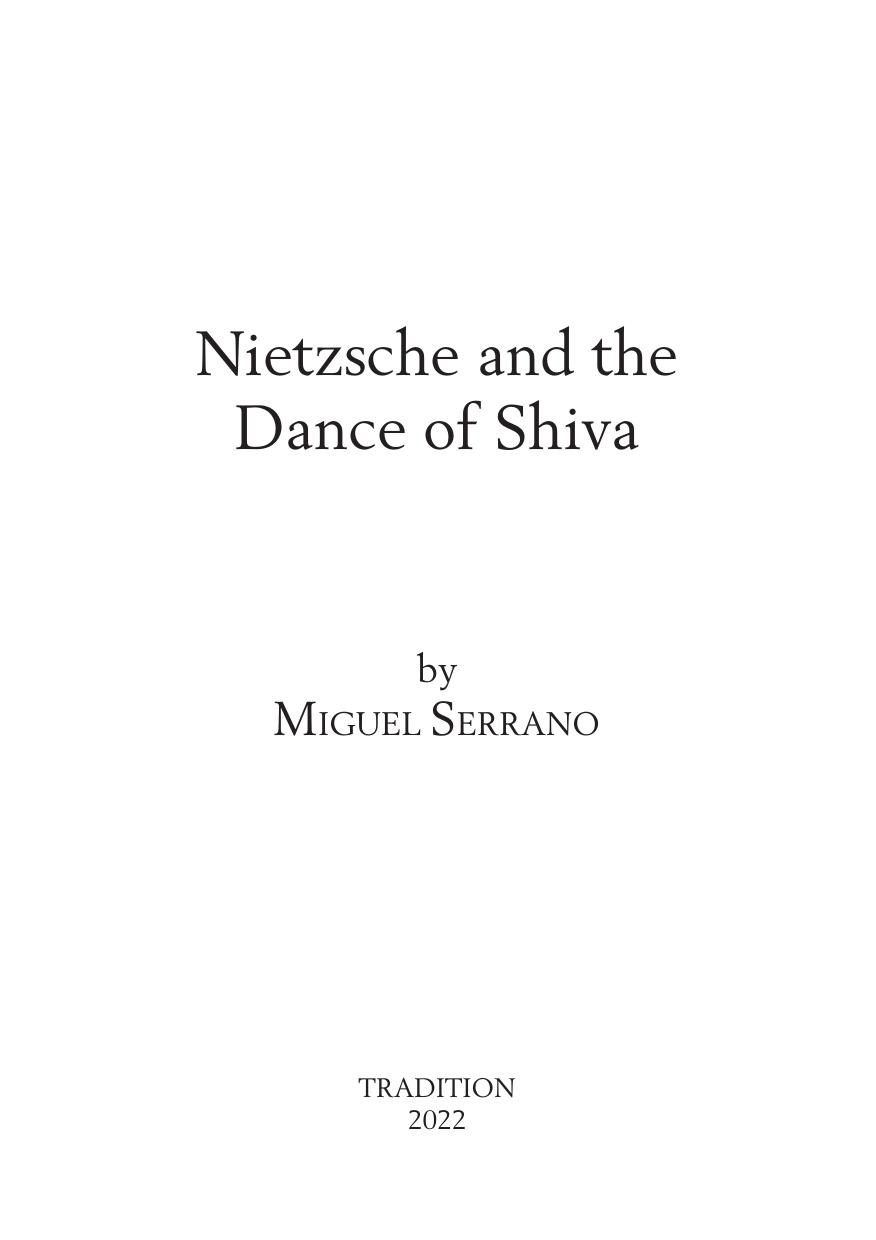 Nietzsche and the Dance of Shiva by Miguel Serrano