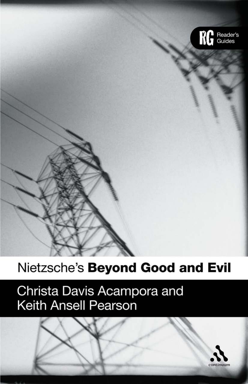 Nietzsche's Beyond good and evil: a reader's guide by Acampora Christa Davis;Ansell-Pearson Keith;Nietzsche Friedrich Wilhelm