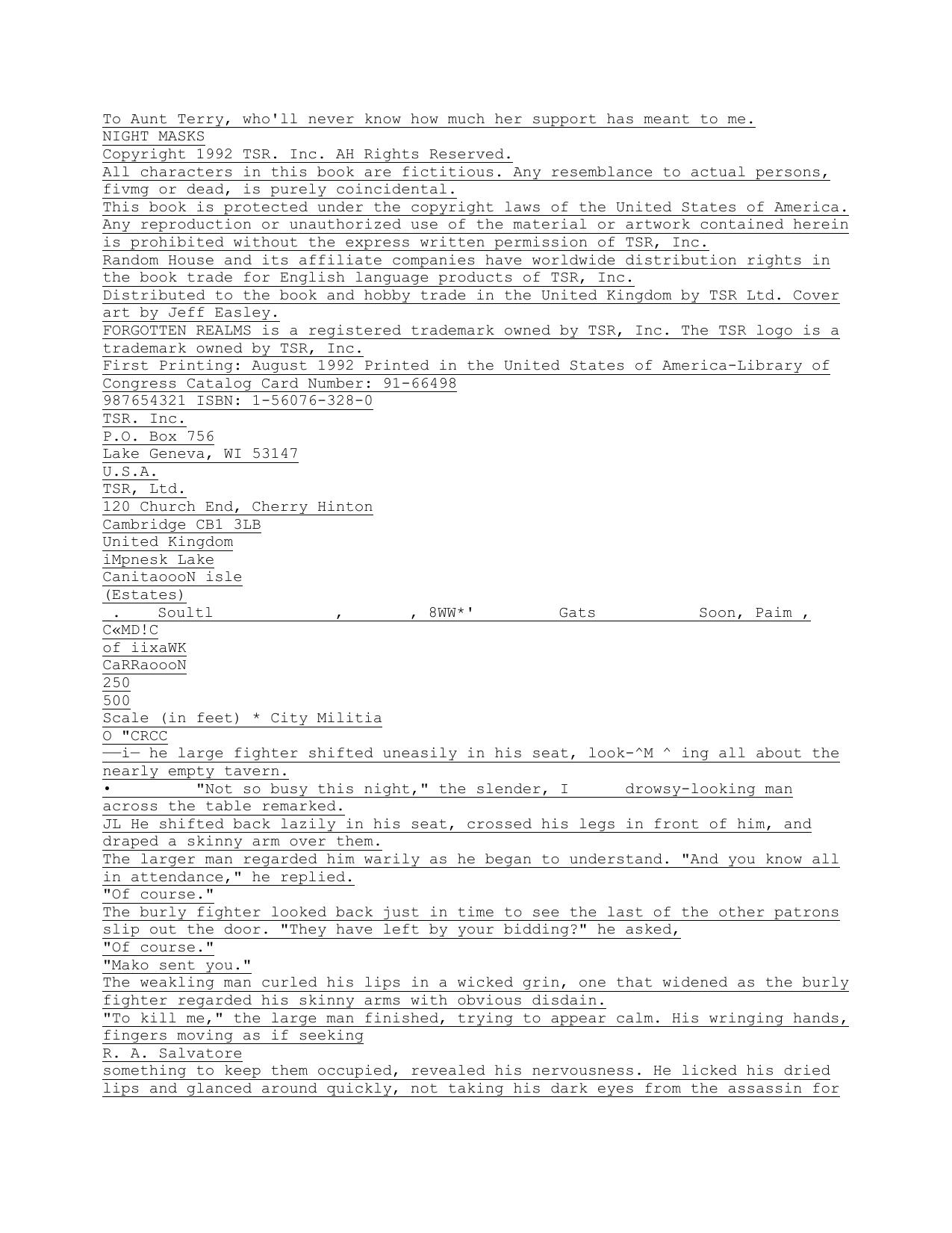 Night Masks by R. A. Salvatore