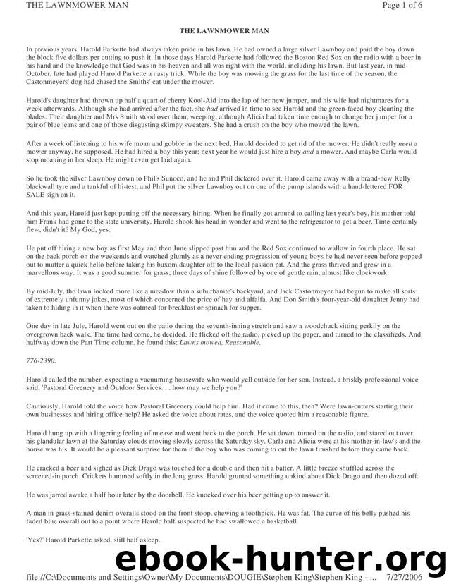 Night Shift - The Lawnmower Man by King Stephen