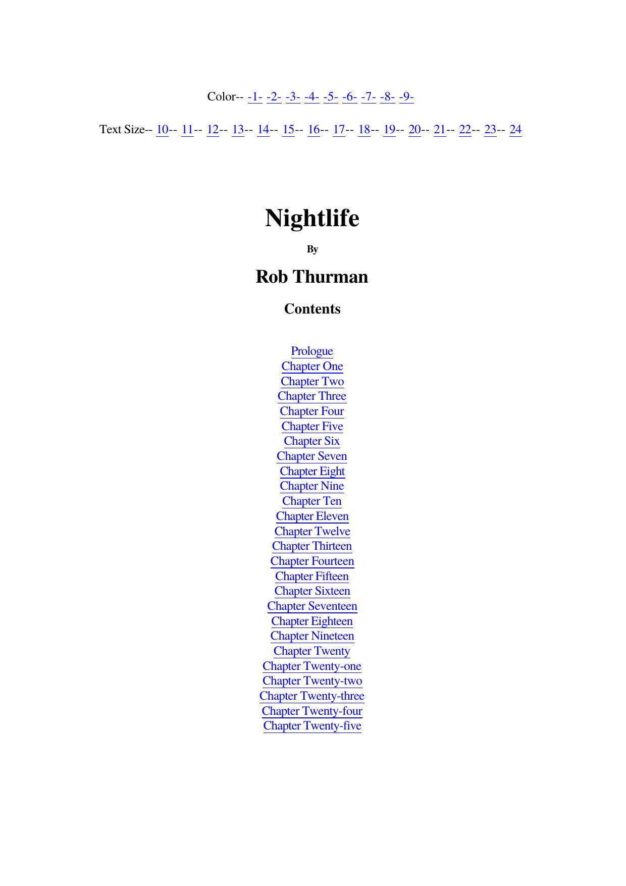 Nightlife by Rob Thurman