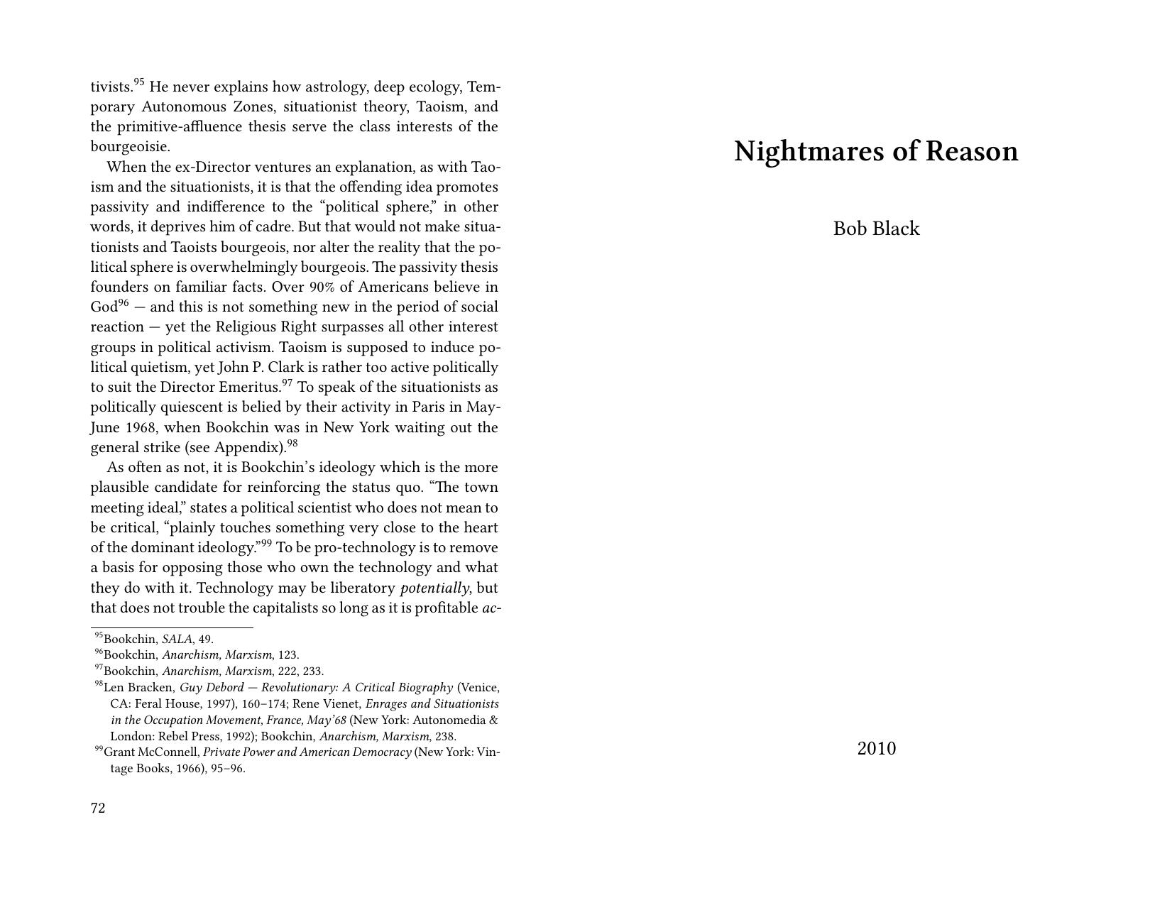 Nightmares of Reason by Bob Black