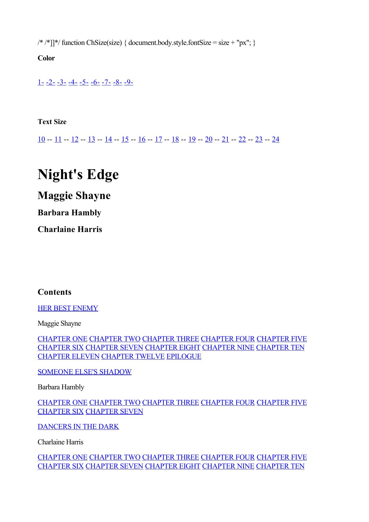 Nights Edge - Harris, Charlaine by Maggie.Shayne .Barbara.Hambly