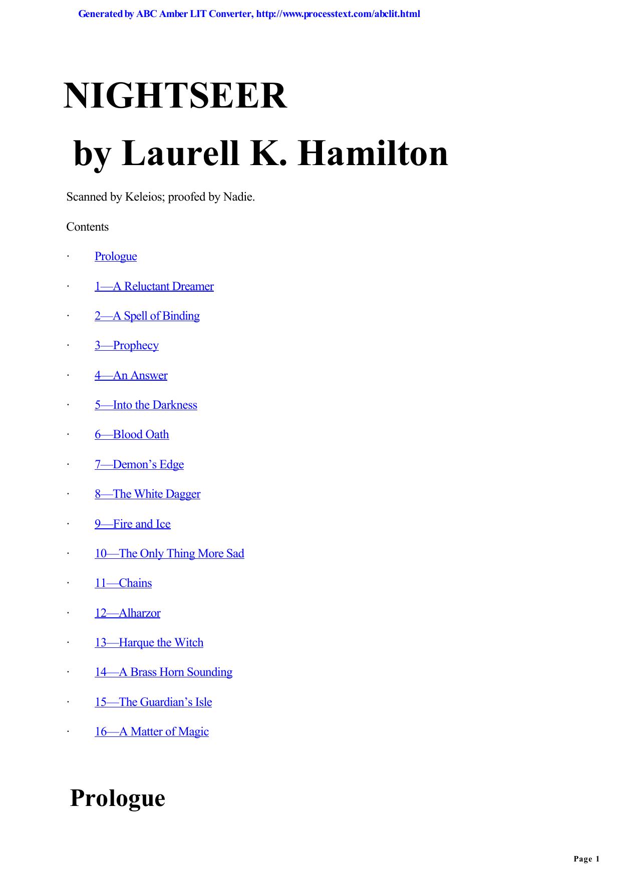 Nightseer by Laurell K. Hamilton