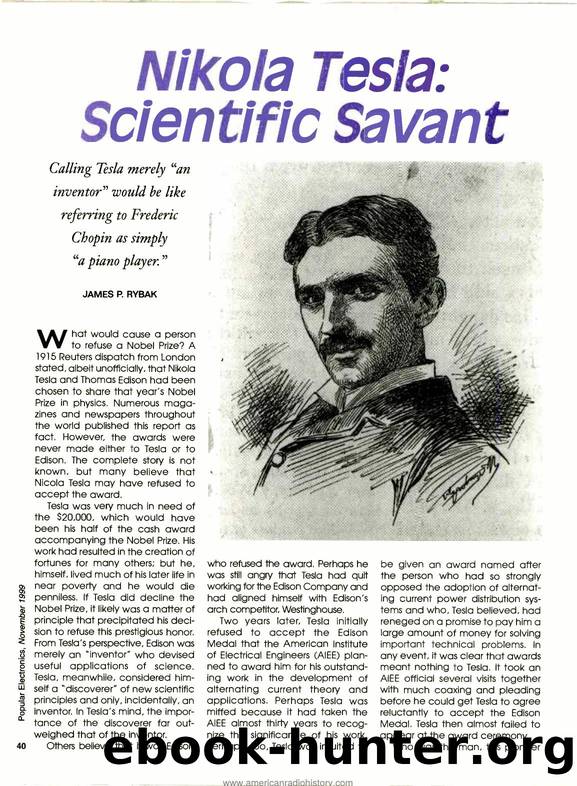 Nikola Tesla-Scientific Savant by Unknown