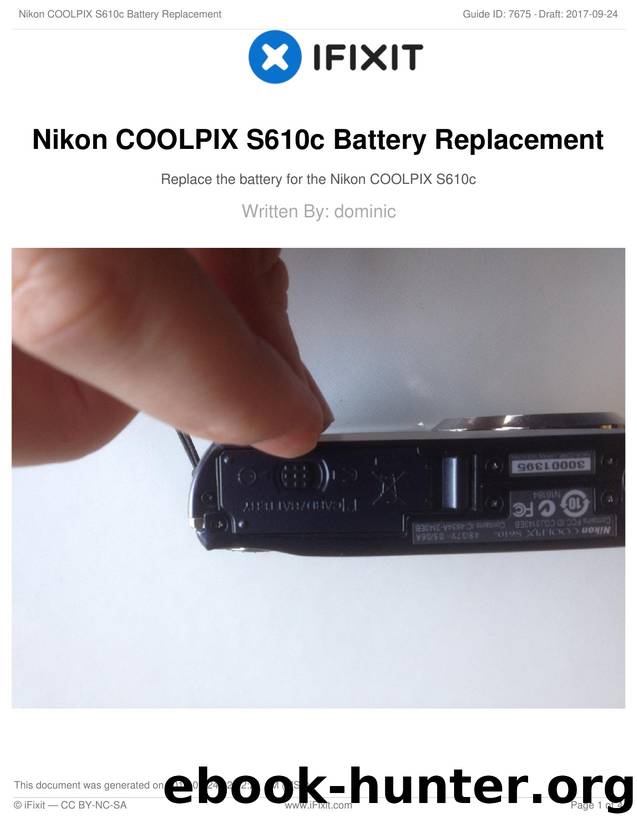 Nikon COOLPIX S610c Battery Replacement by Unknown