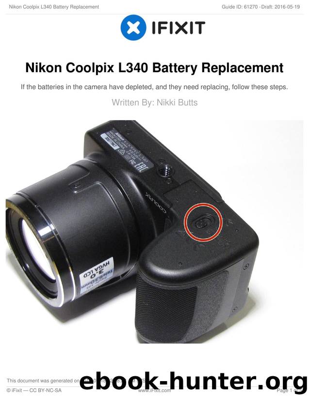 Nikon Coolpix L340 Battery Replacement by Unknown