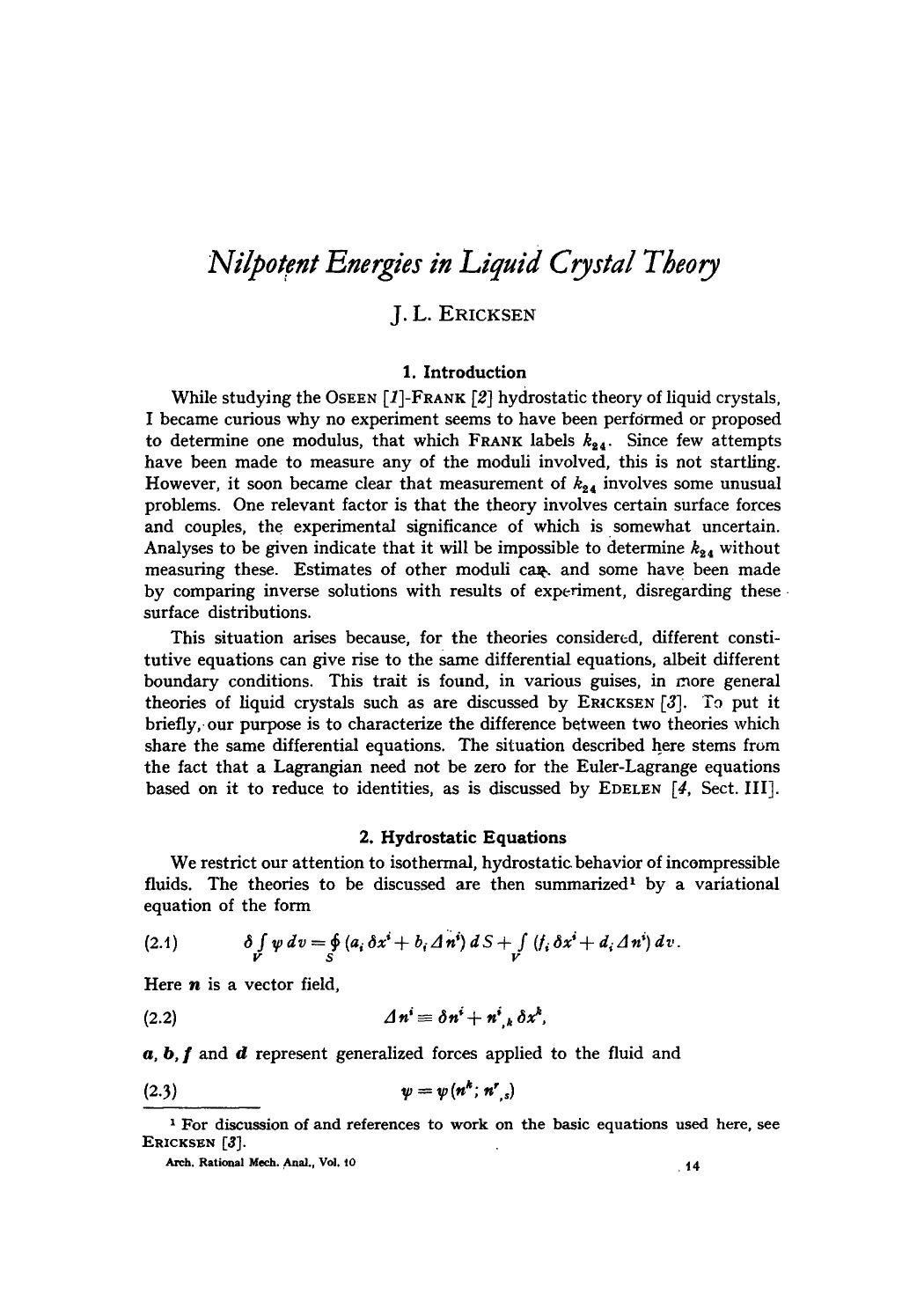 Nilpotent energies in liquid crystal theory by Unknown