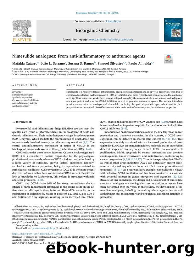 Nimesulide analogues_ From anti-inflammatory to antitumor agents by Mafalda Catarro & João L. Serrano & Susana S. Ramos & Samuel Silvestre & Paulo Almeida