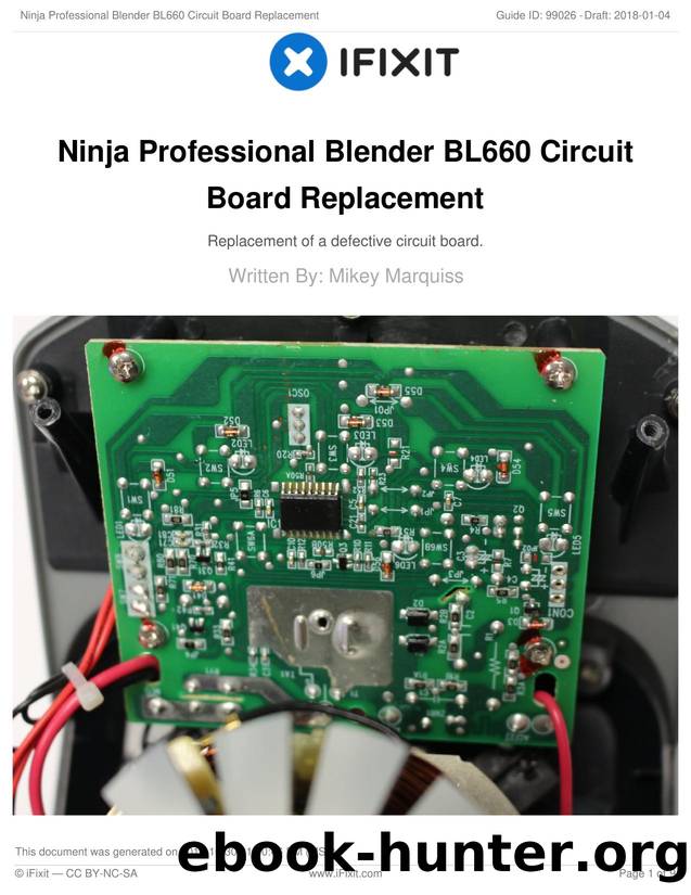 Ninja Professional Blender BL660 Circuit Board Replacement by Unknown