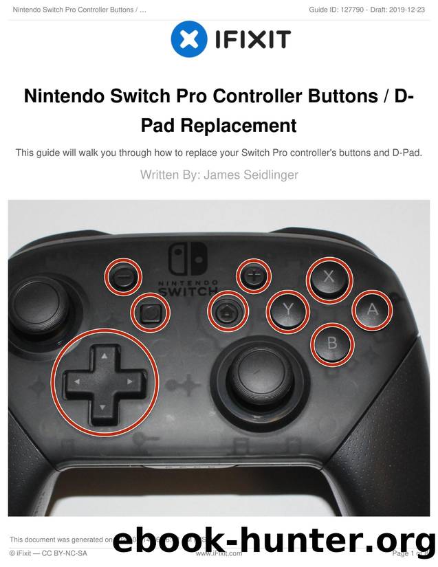 Nintendo Switch Pro Controller Buttons  D-Pad Replacement by Unknown