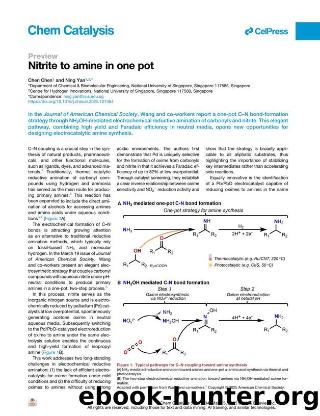 Nitrite to amine in one pot by Chen Chen & Ning Yan