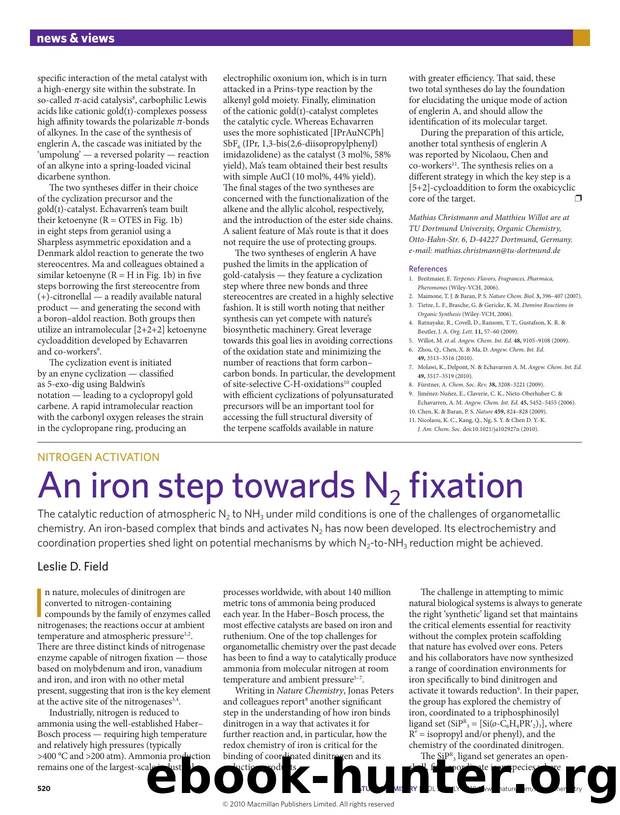 Nitrogen activation: An iron step towards N2 fixation by Leslie D. Field
