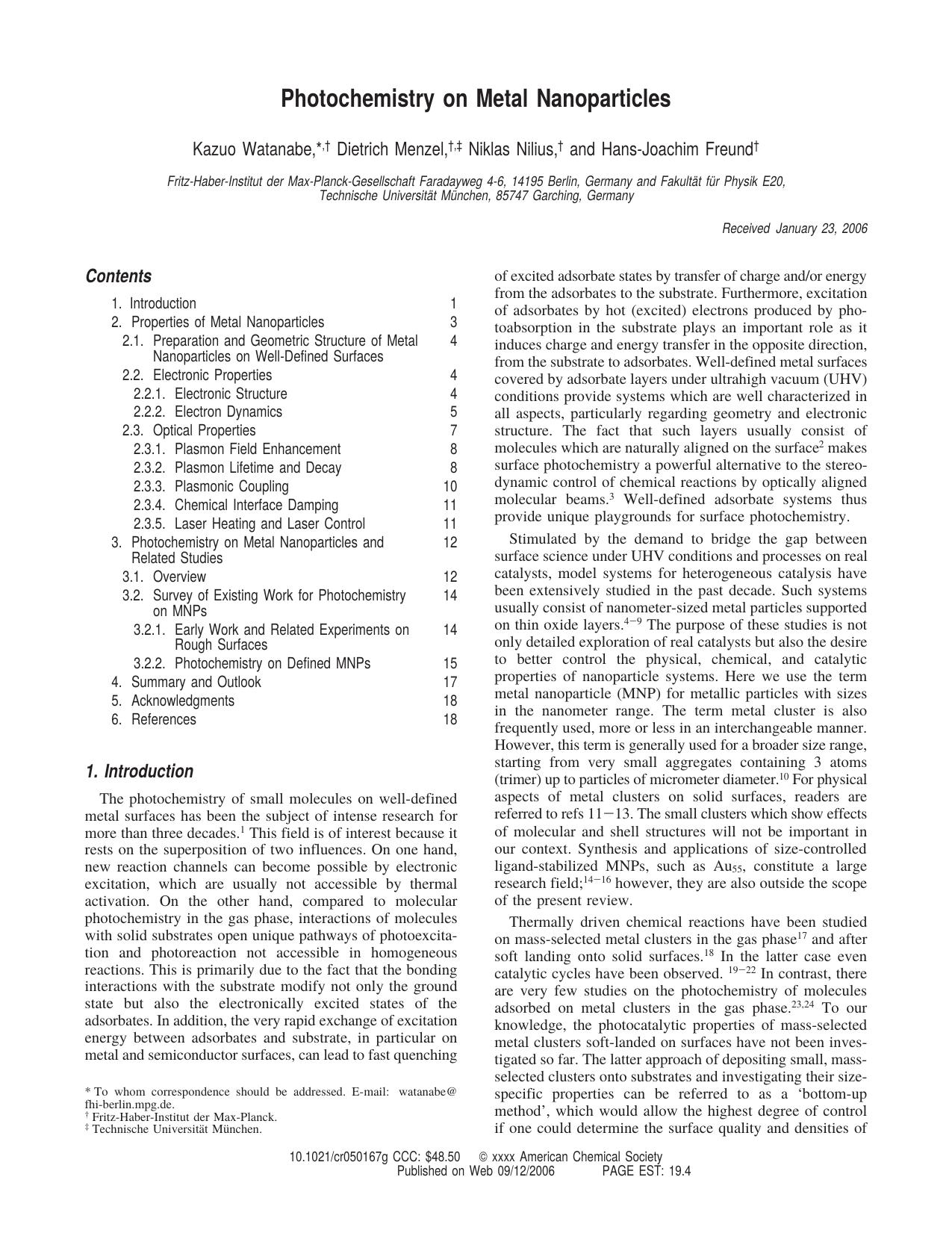No Job Name by Photochemistry on Metal Nanoparticles(2006)(20)