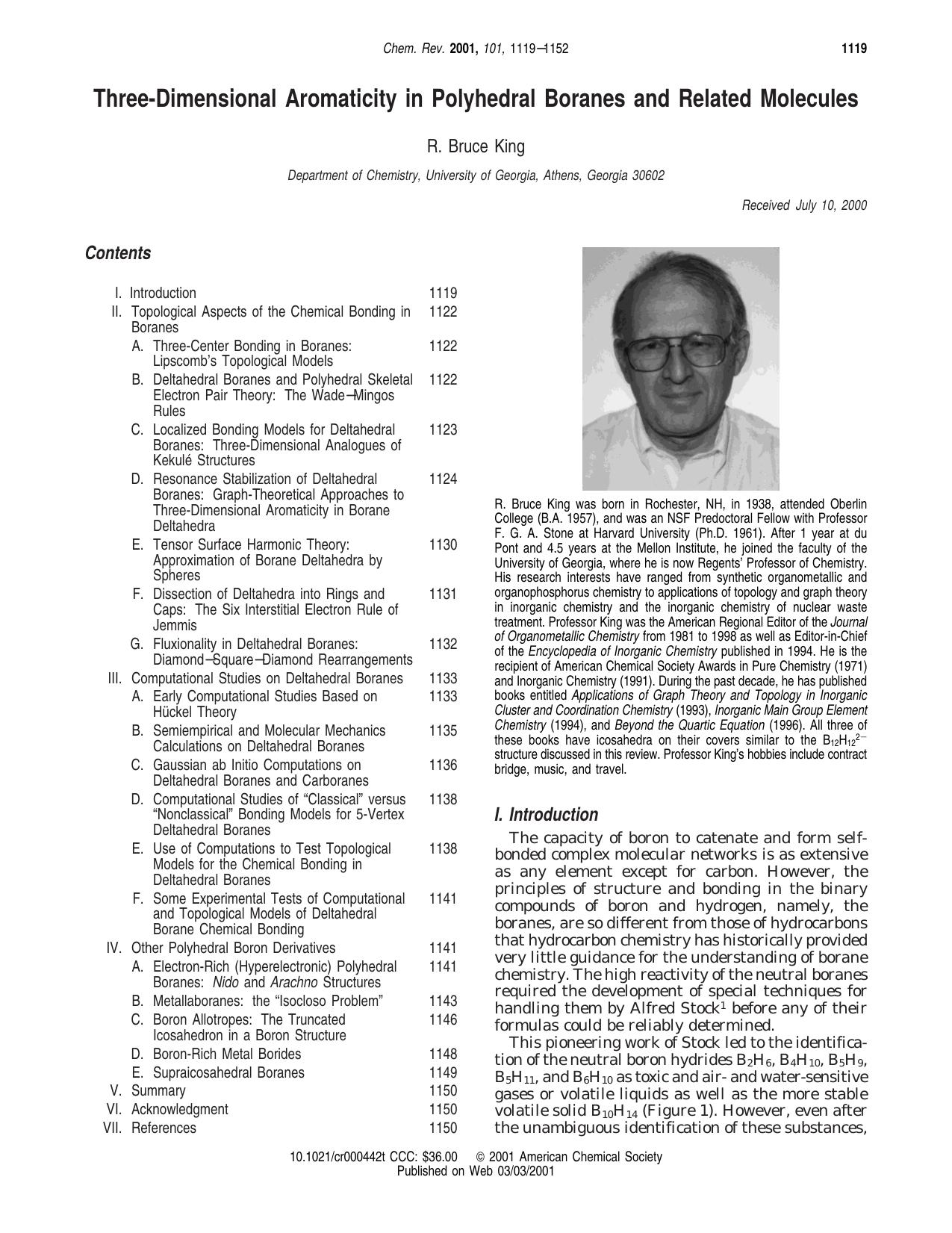 No Job Name by Three-Dimensional Aromaticity in Polyhedral Boranes & Related Molecules (2001)(34s)