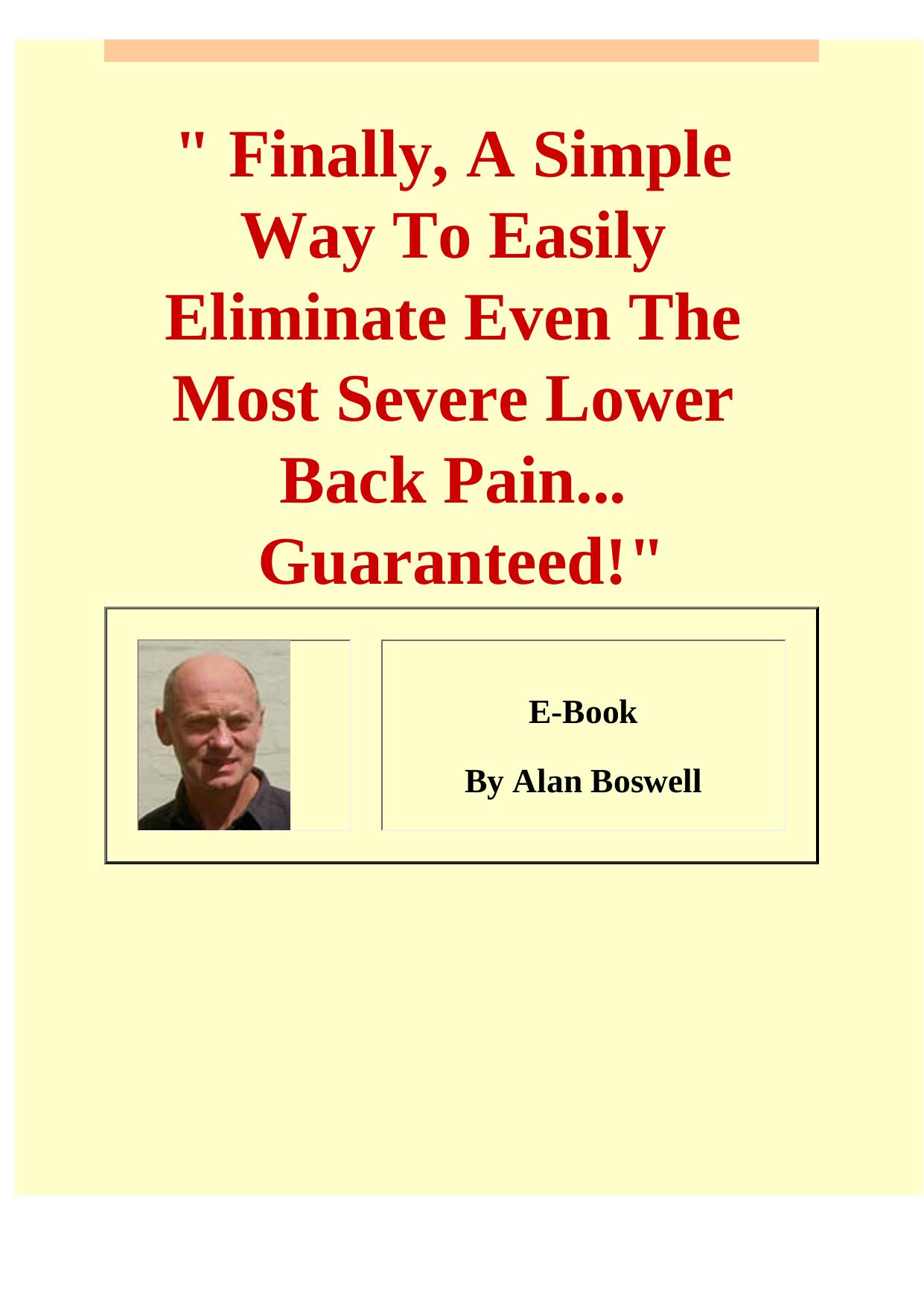 No More Back Pain. by Best of Kuszter's Collection