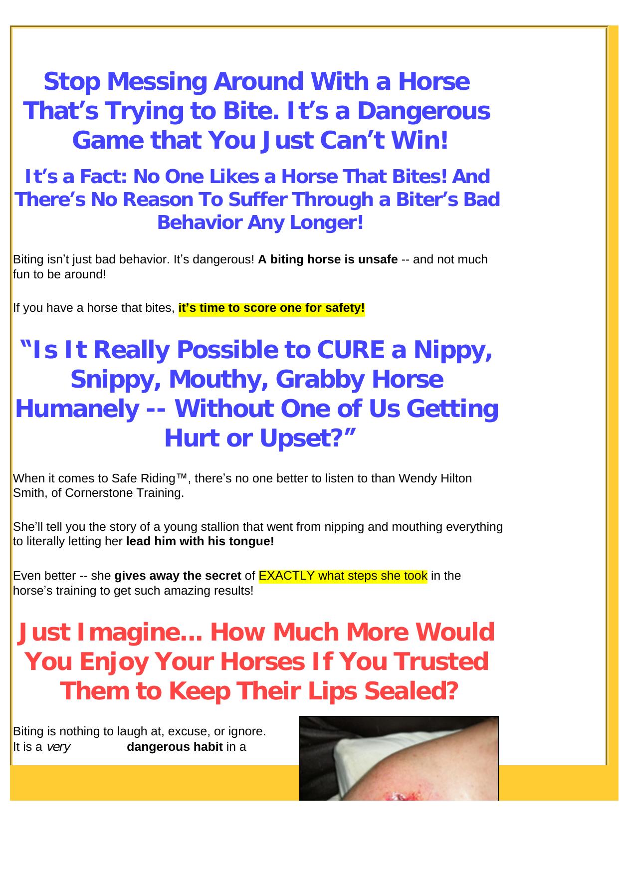 No More Biting Horses! by Best of Kuszter's Collection