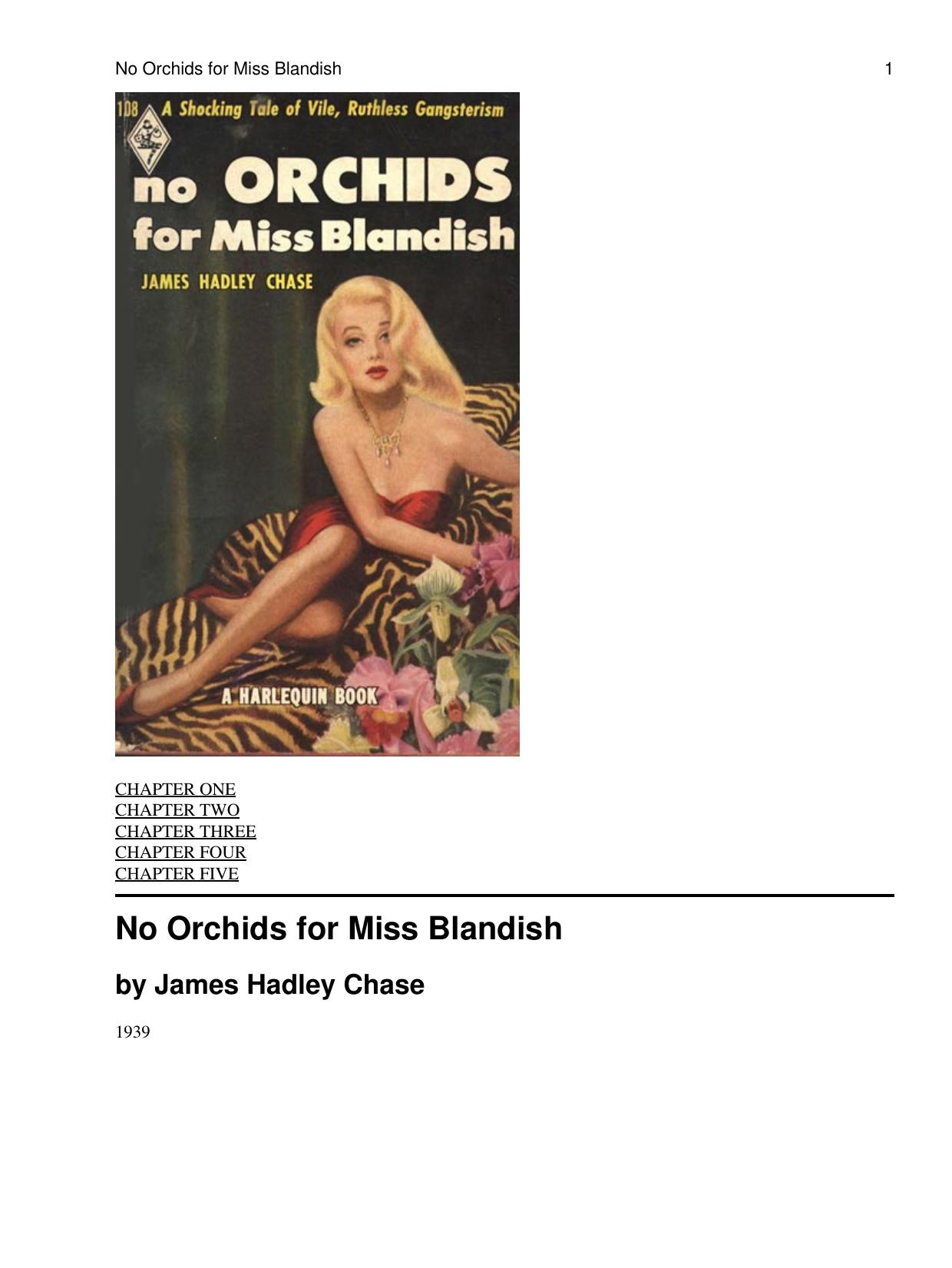 No Orchids for Miss Blandish by No Orchids for Miss Blandish