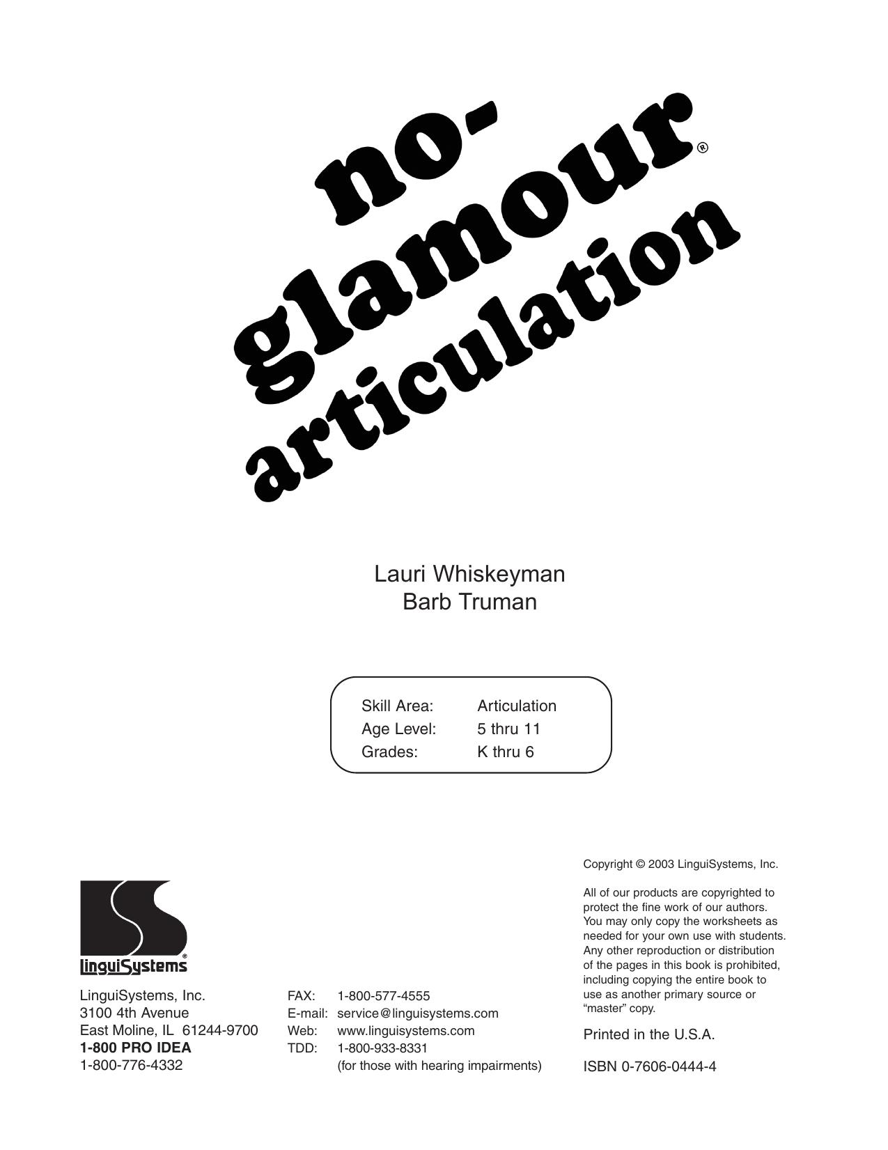 No-Glamour Articulation first half.qxd by dls7494