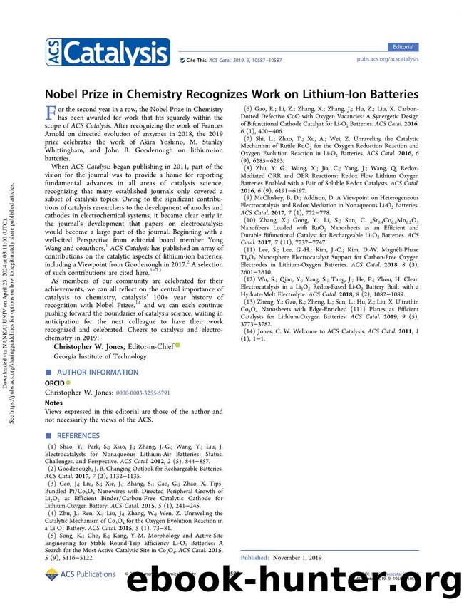 Nobel Prize in Chemistry Recognizes Work on Lithium-Ion Batteries by Christopher W. Jones