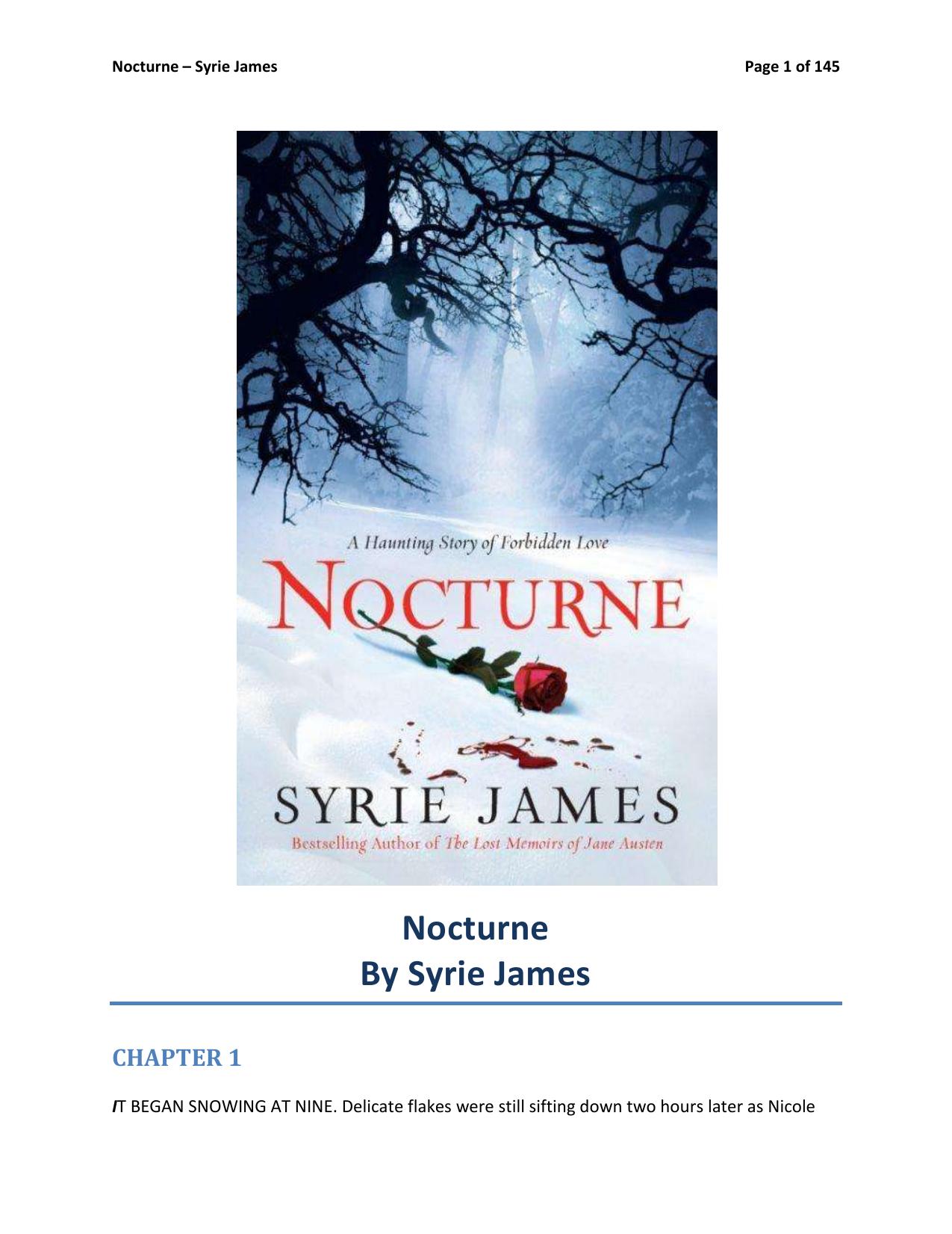 Nocturne by Syrie James