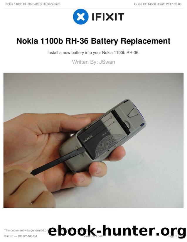 Nokia 1100b RH-36 Battery Replacement by Unknown