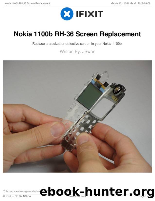 Nokia 1100b RH-36 Screen Replacement by Unknown