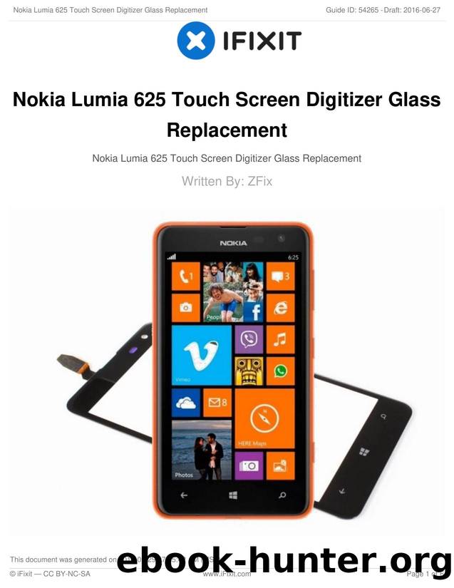 Nokia Lumia 625 Touch Screen Digitizer Glass Replacement by Unknown