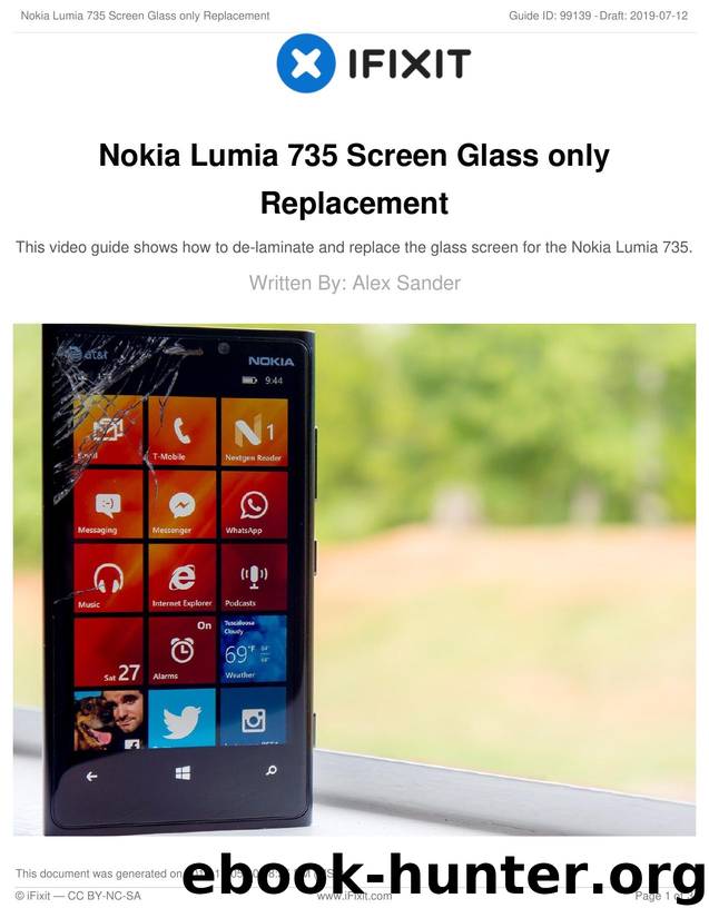 Nokia Lumia 735 Screen Glass only Replacement by Unknown