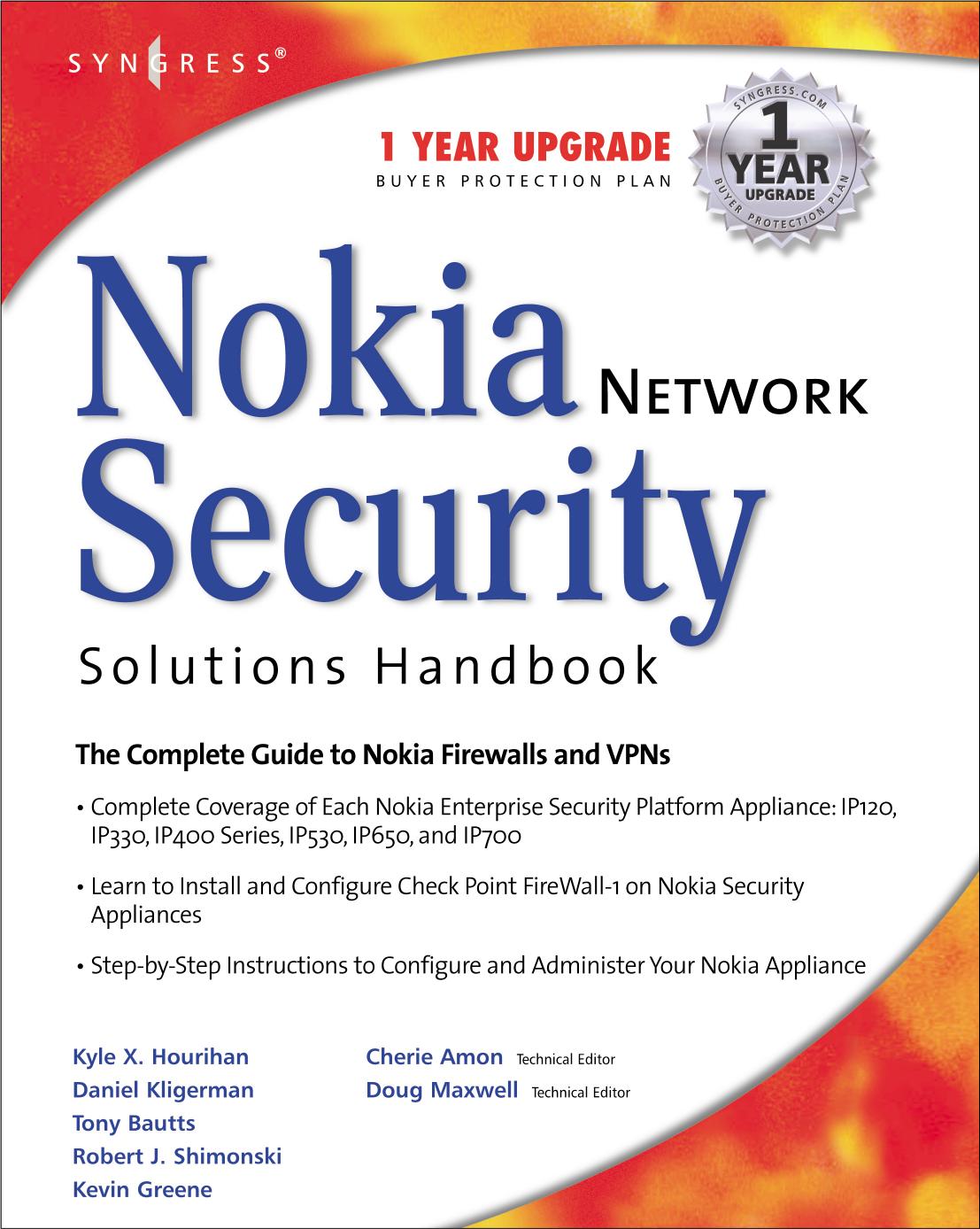 Nokia network security : solutions handbook by Doug Maxwell; Cherie Amon