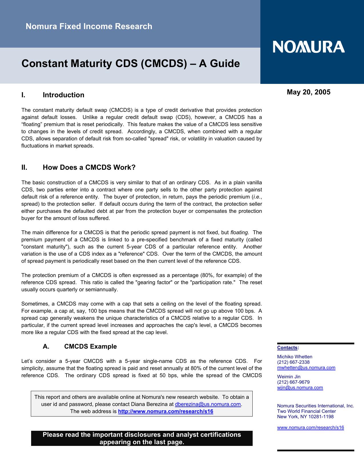 Nomura Fixed Income Research Template by NSI