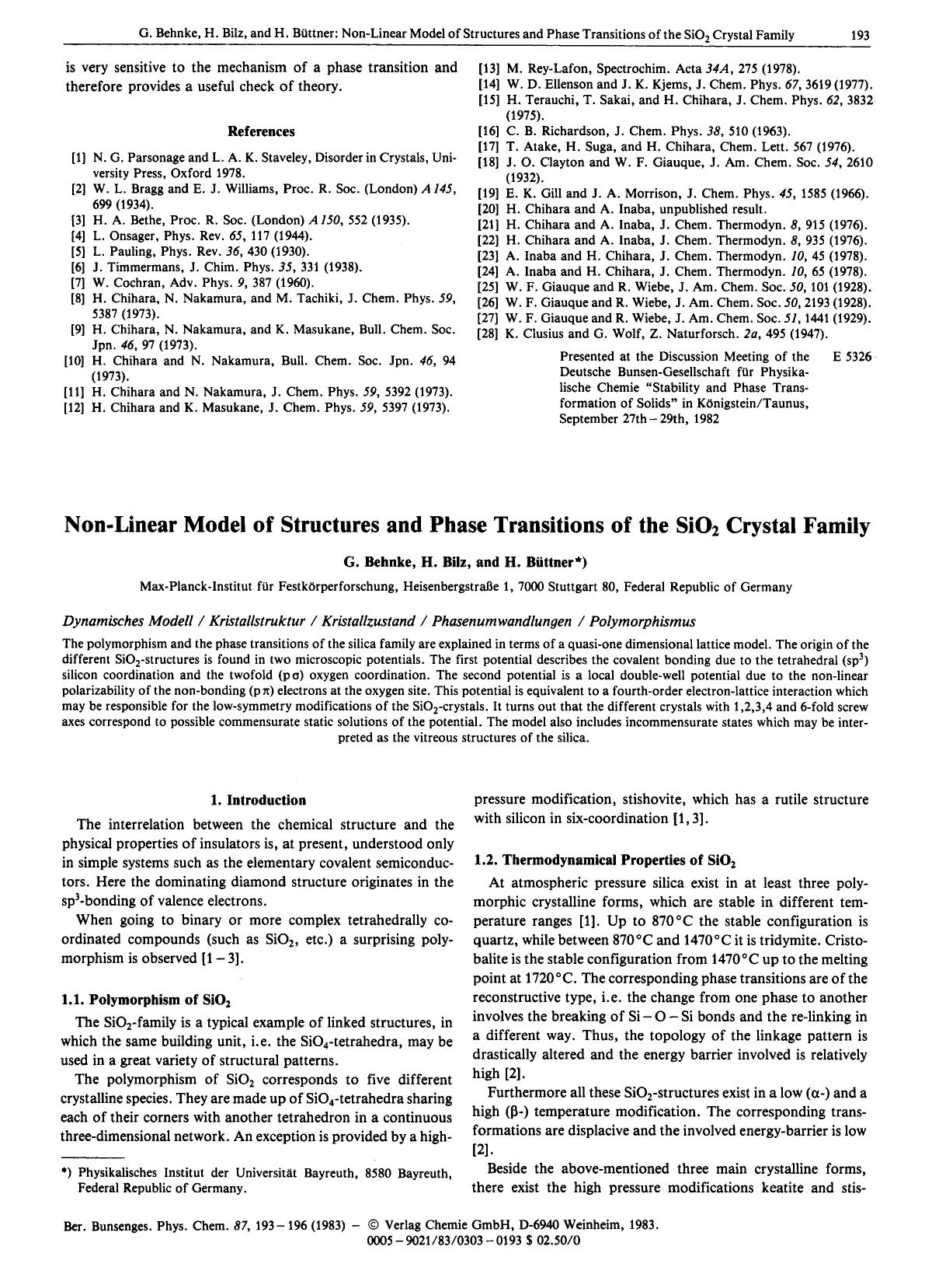 Non-Linear Model of Structures and Phase Transitions of the SiO2 Crystal Family by Unknown