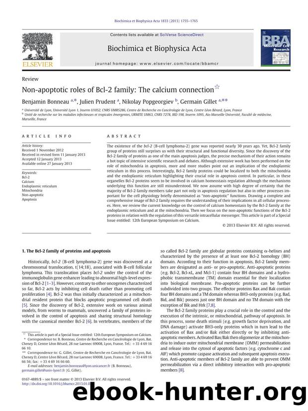 Non-apoptotic roles of Bcl-2 family: The calcium connection by Benjamin Bonneau & Julien Prudent & Nikolay Popgeorgiev & Germain Gillet