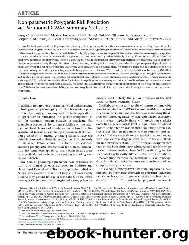 Non-parametric Polygenic Risk Prediction via Partitioned GWAS Summary Statistics by unknow