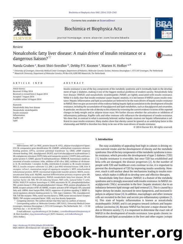 Nonalcoholic fatty liver disease: A main driver of insulin resistance or a dangerous liaison? by Nanda Gruben & Ronit Shiri-Sverdlov & Debby P.Y. Koonen & Marten H. Hofker
