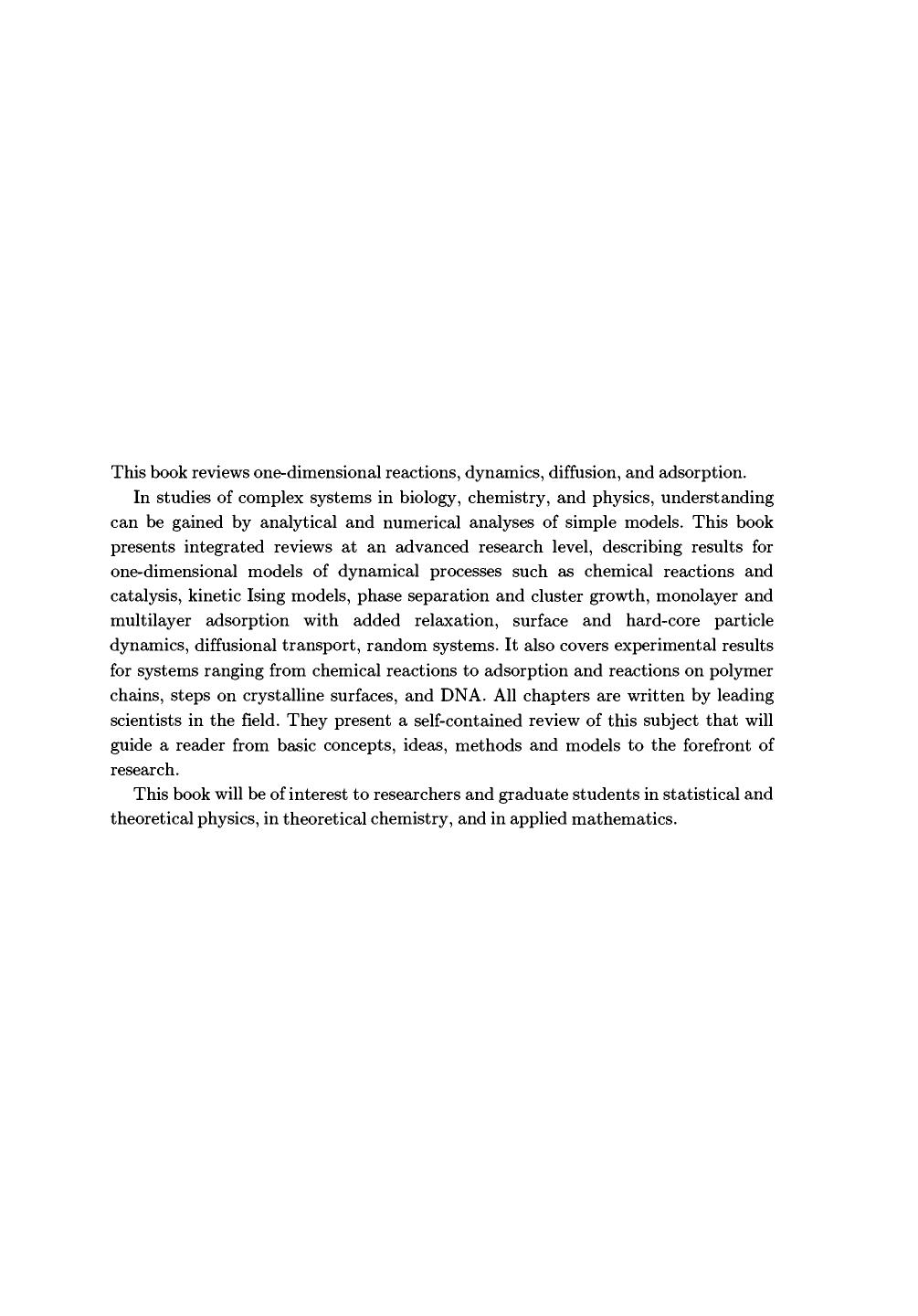 Nonequilibrium Statistical Mechanics in One Dimension by Vladimir Privman