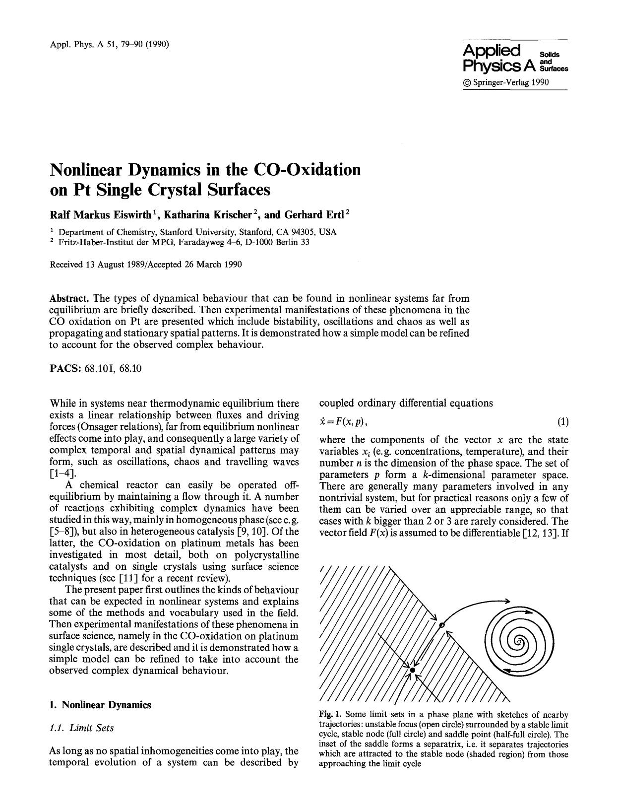 Nonlinear dynamics in the CO-oxidation on Pt single crystal surfaces by Unknown