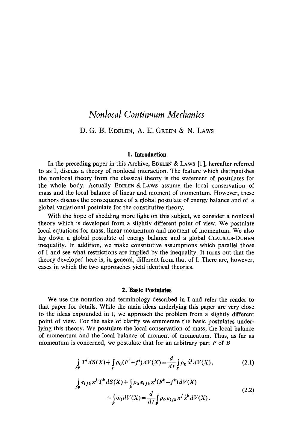 Nonlocal continuum mechanics by Unknown
